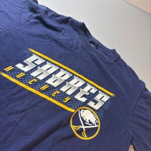 Buffalo Sabres Hockey NHL T-Shirt Mens Medium Blue‎ Short Sleeve